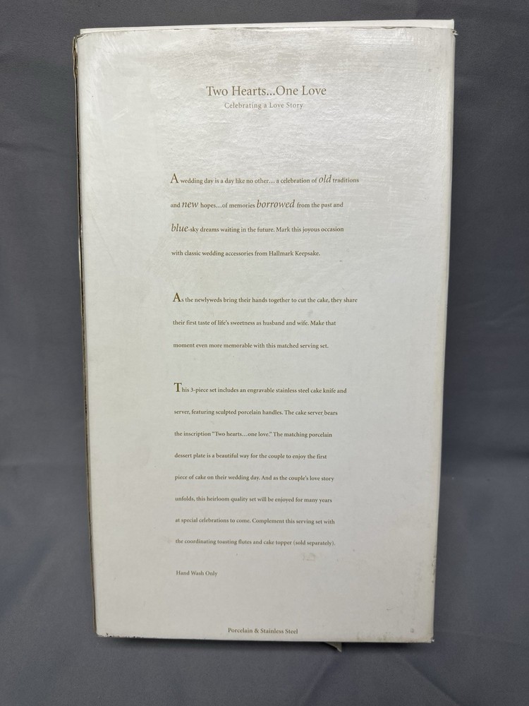 Hallmark Keepsake Wedding 3-piece Serving Set Cake Knife, Server, Dessert Plate