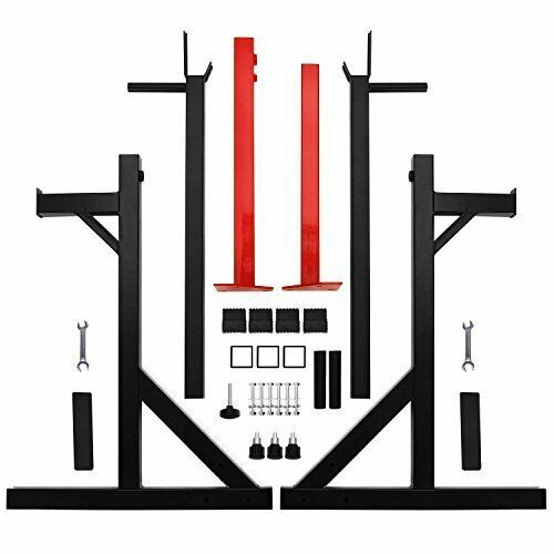 Ollieroo Multi-Function Barbell Rack/Dip Stand Height Adjustable Squat Rack ...