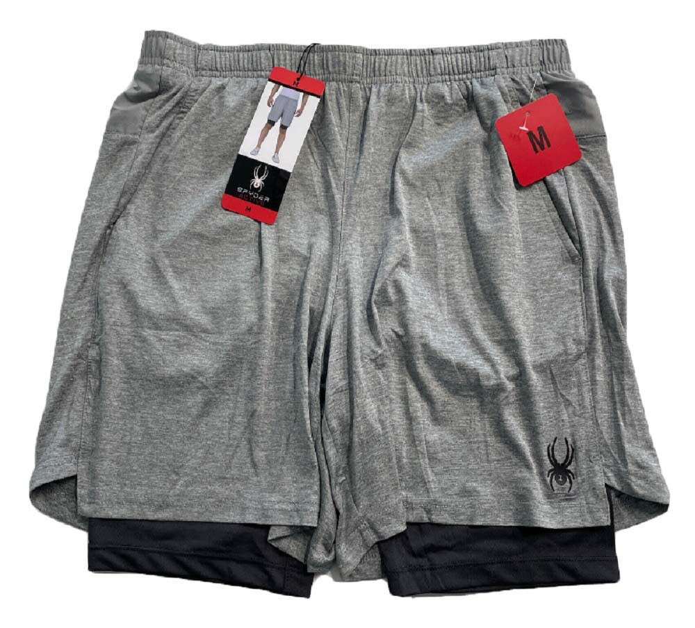 Spyder Active Men's Performance Proweb Stretch Shorts Gray