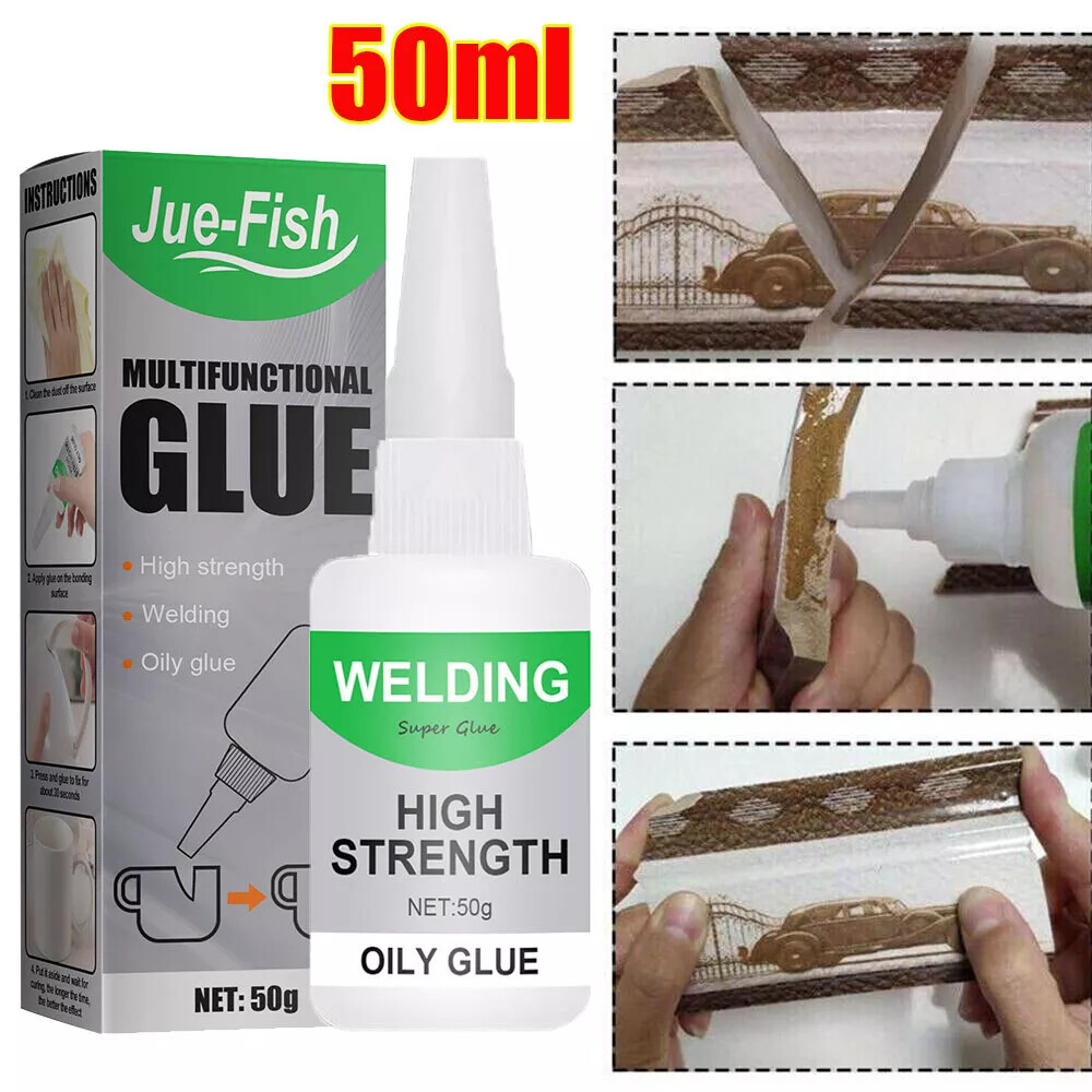 3pcs Powerful Welding High-Strength Oily Glue Uniglue Universal Super Glue 50ml