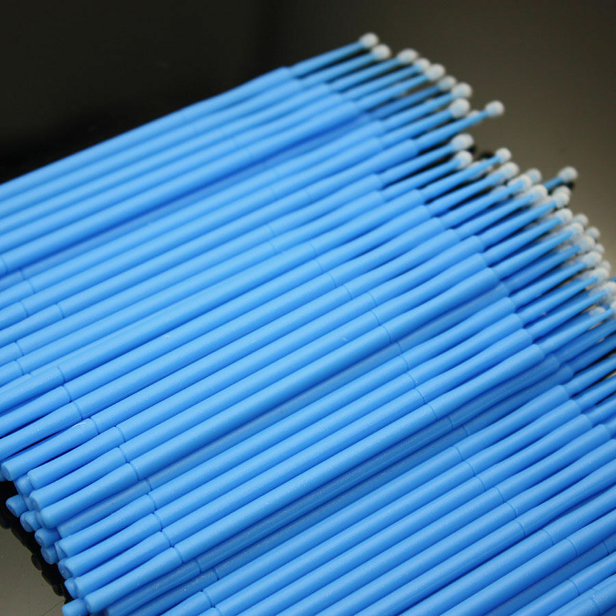 100 Pcs 4Color Size Dental Micro Brush Bendable Tooth Applicator Tips Disposable