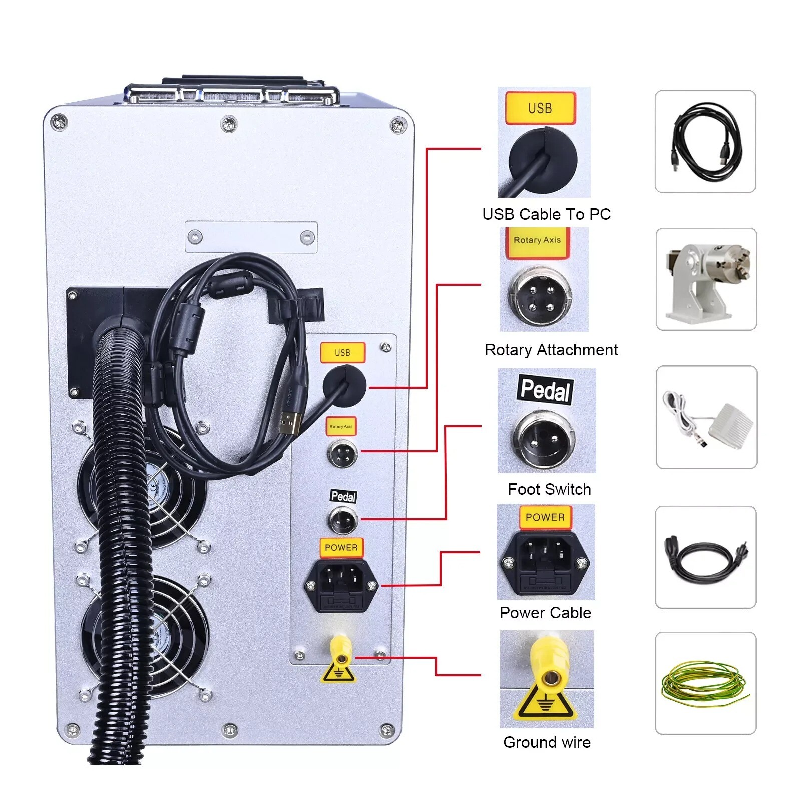 CRD 35W CO2 Galvo RF Laser Marking Machine Laser Marker Engraver Ornament