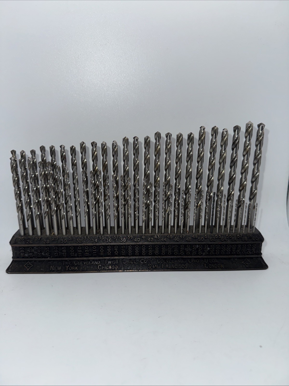 Vintage Cleveland Twist Drill Co #1-#60 COMPLETE with Index stand USA