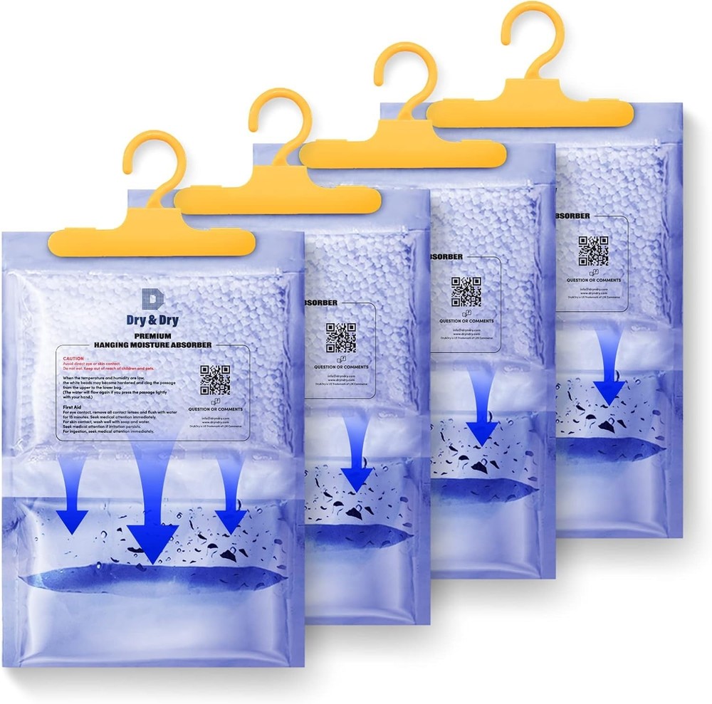 Effective Moisture Absorbers Dehumidifiers 4 Pack - Fresh 7 oz Solution for Home