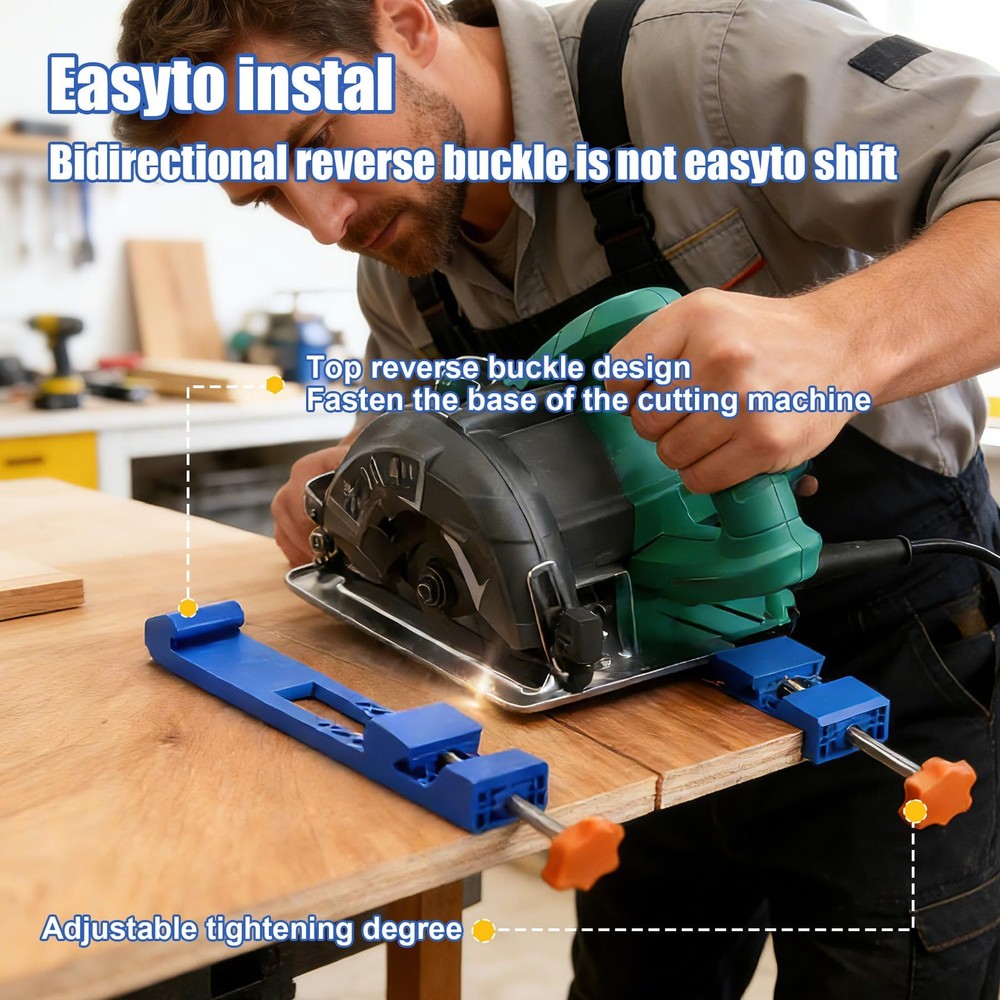 Adjustable Cutting Machine Base Guide, Innovative Clamp Circular Saw Guide El...