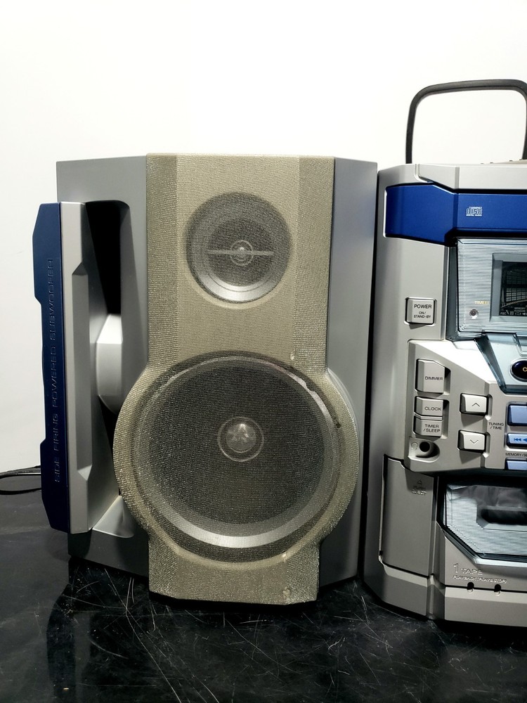 SHARP Mini Component Shelf System - CD-BA300 - Tested, Dual Sided Speakers, READ