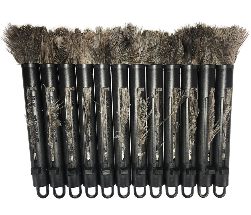 12-Pack Retractable Ostrich Feather Duster W/ Metal Coil Wire Binding by ALTA