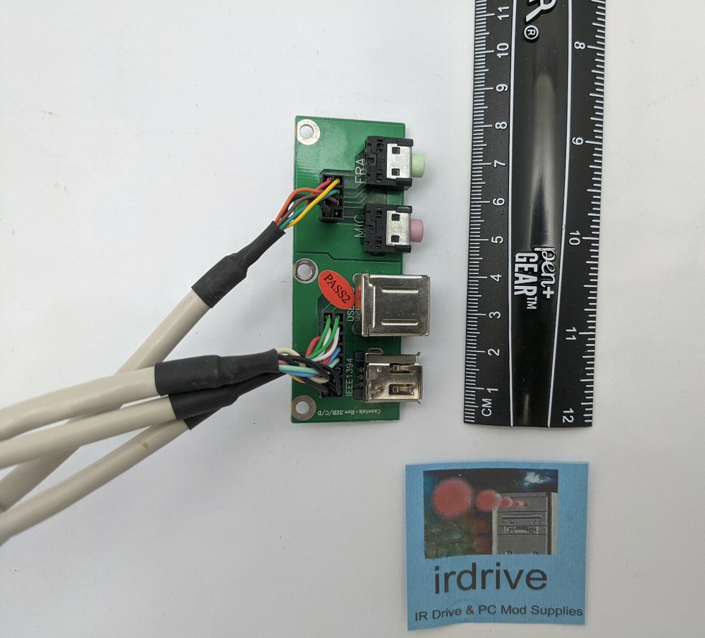 PC Tower Case Front Panel PCB Port Assembly: 2x USB 2.0/Audio/MIC/Firewire Cable
