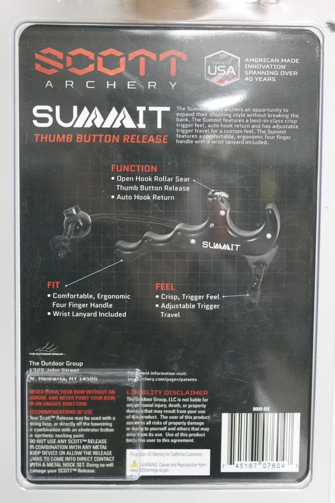 Scott Archery Summit - Thumb Button Release