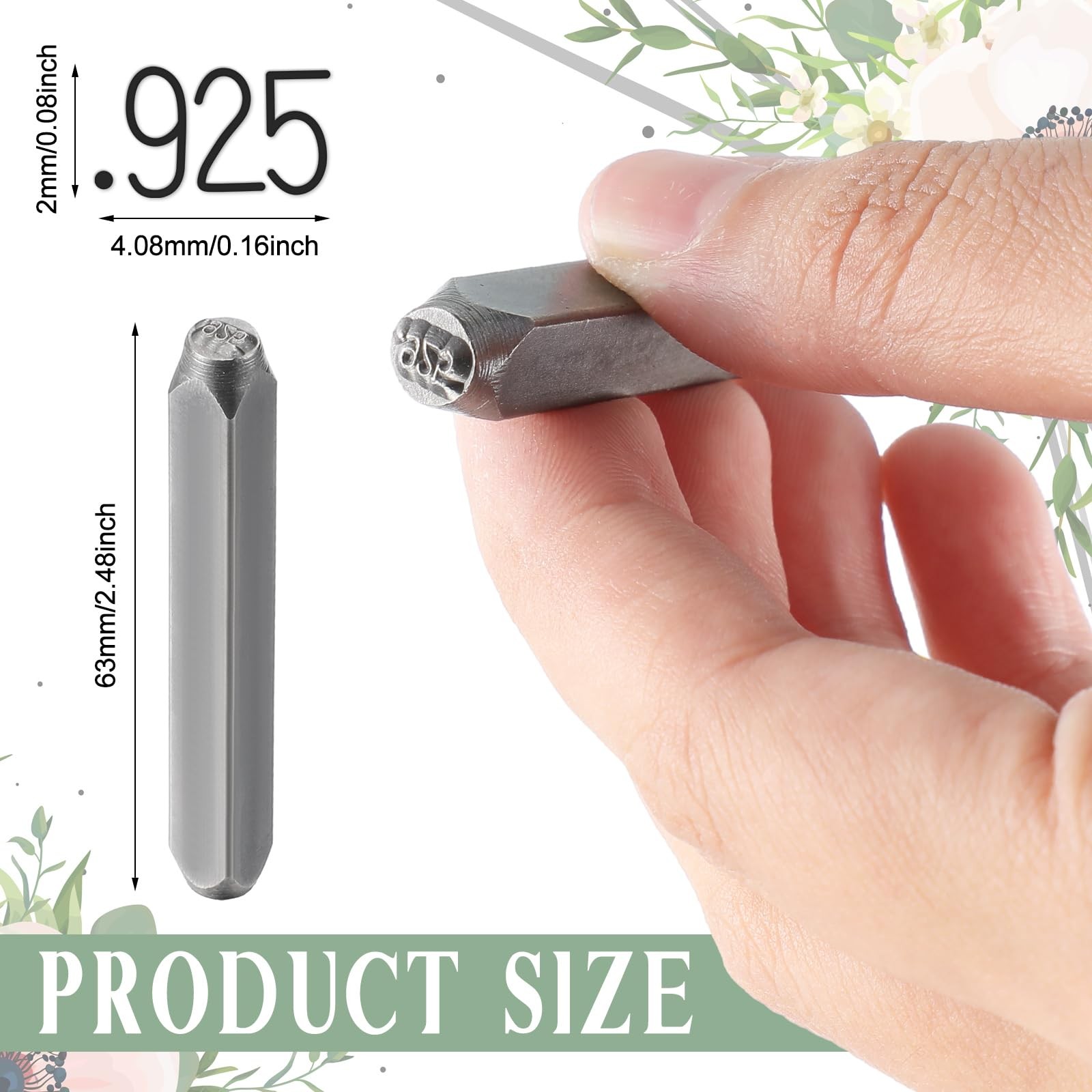 1/4 Jewelry Metal Stamp, 925 Steel Stamp Design Crafts Punch Metal Design