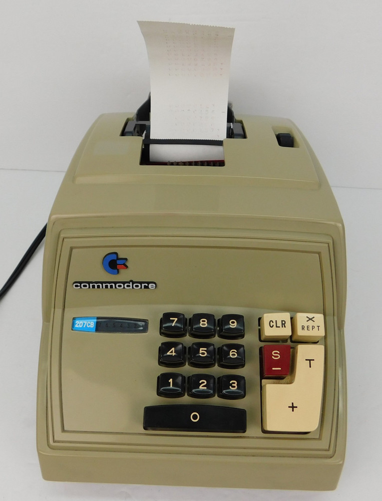 Vtg Commodore 207CB Electronic Business Adding Machine W/ Extra Rolls Tested