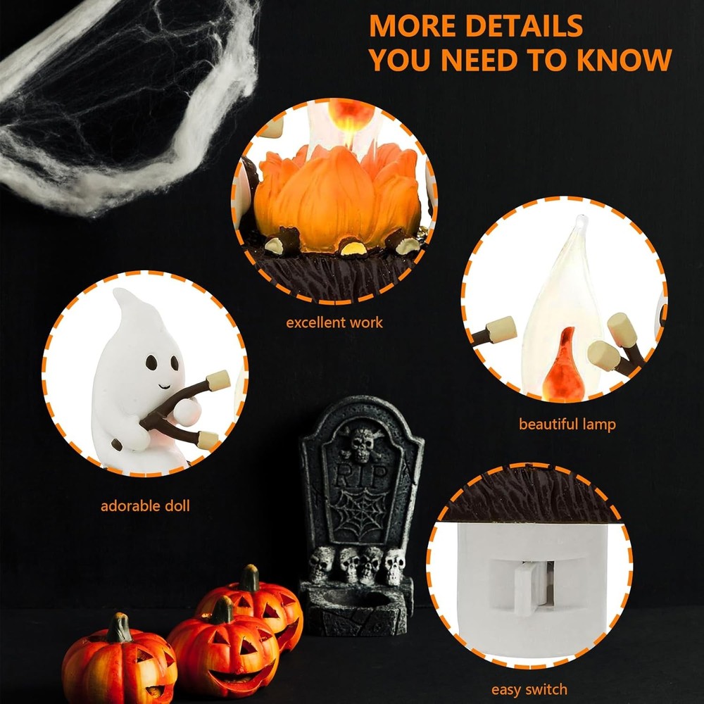 Ghost Campfire Nightlight Halloween Ghost