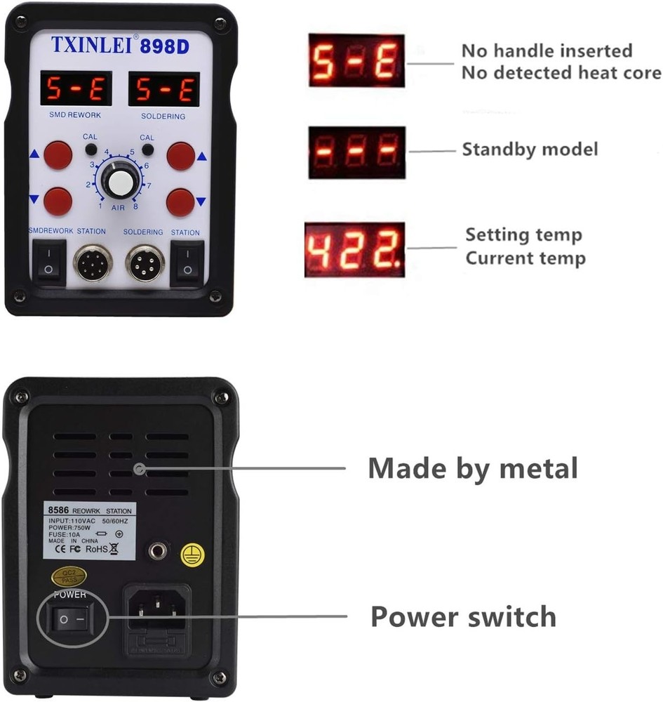 Efficient Solder Station with Automatic Stop and Temperature Control Features