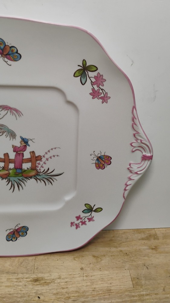 Spode Pearl River Williamsburg 11.5" Cake Plate ~~ Pristine Condition ~~