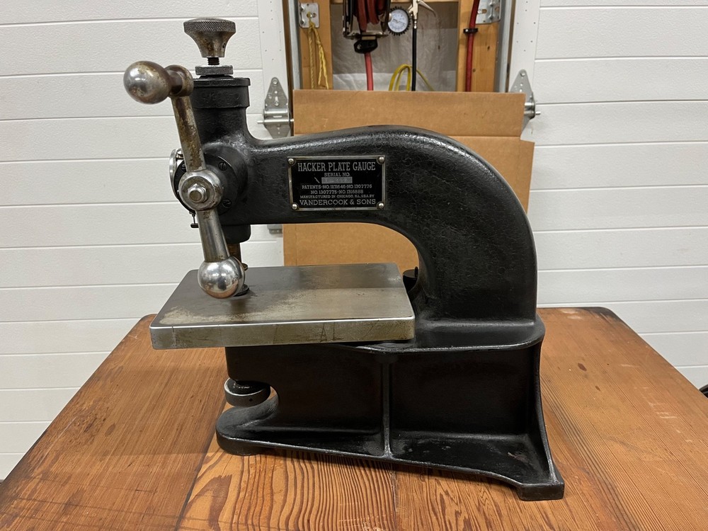 Vandercook No. 9 hacker plate gauge