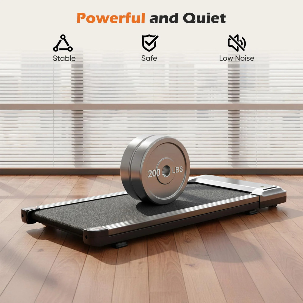 Compact Walking Treadmill for Small Spaces, Quiet Under-Desk Walking Pad with...