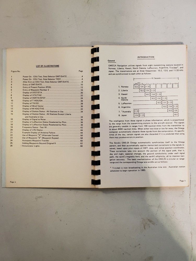 Bendix Omega Navigation System Pilot's Handbook ONS-25-3 ONS-25-4