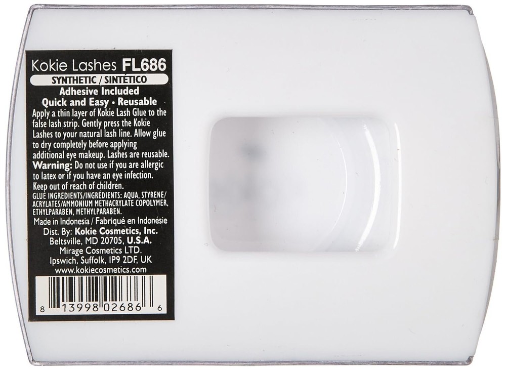 Kokie Cosmetics False Lashes, Fl686, 0.05 Ounce