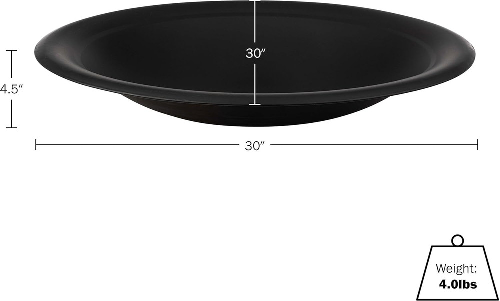 Fire Bowl - 30In Firepit Insert for DIY Fire Ring or Replacement - High Temp Fin