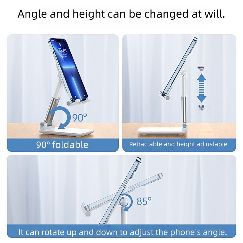 Foldable Phone Holder Adjustable Live Stream Office Desktop Lazy Stand
