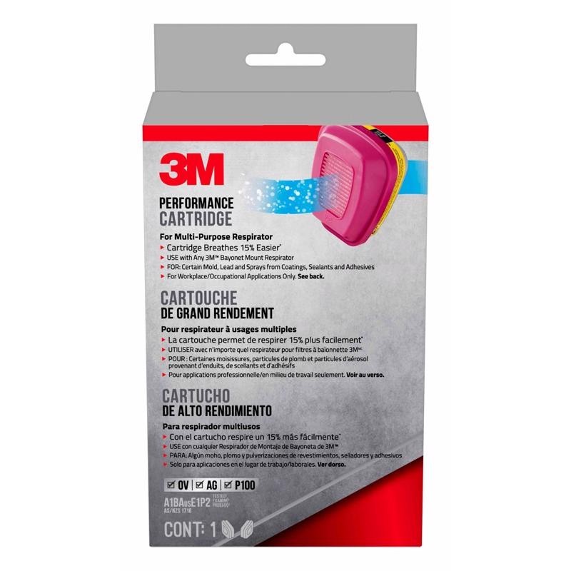 3M 60923 Organic Vapor Acid Gas P100 Respirator Protection Replacement Cartridge