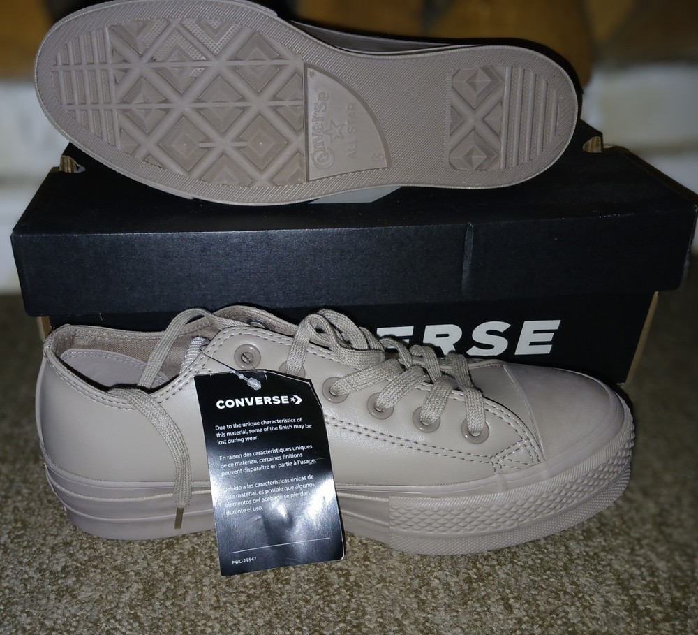 Platform Converse In Sepia Stone Size 6