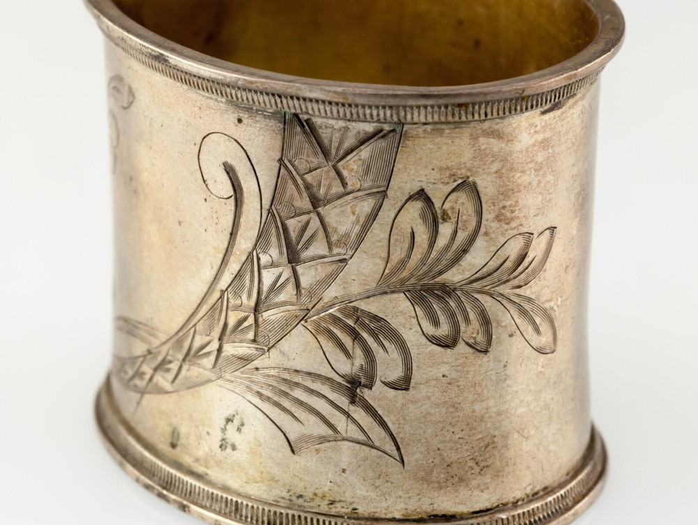 Russian Silver Napkin Ring Holder