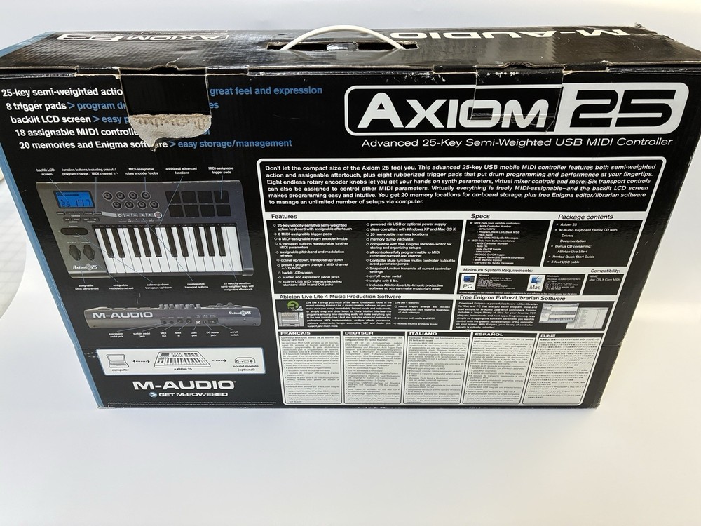 Axiom 25 key MIDI controller