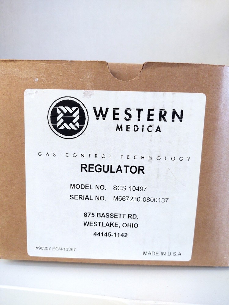 Western Medica SCS-10497 Compressed Gas Control Regulator