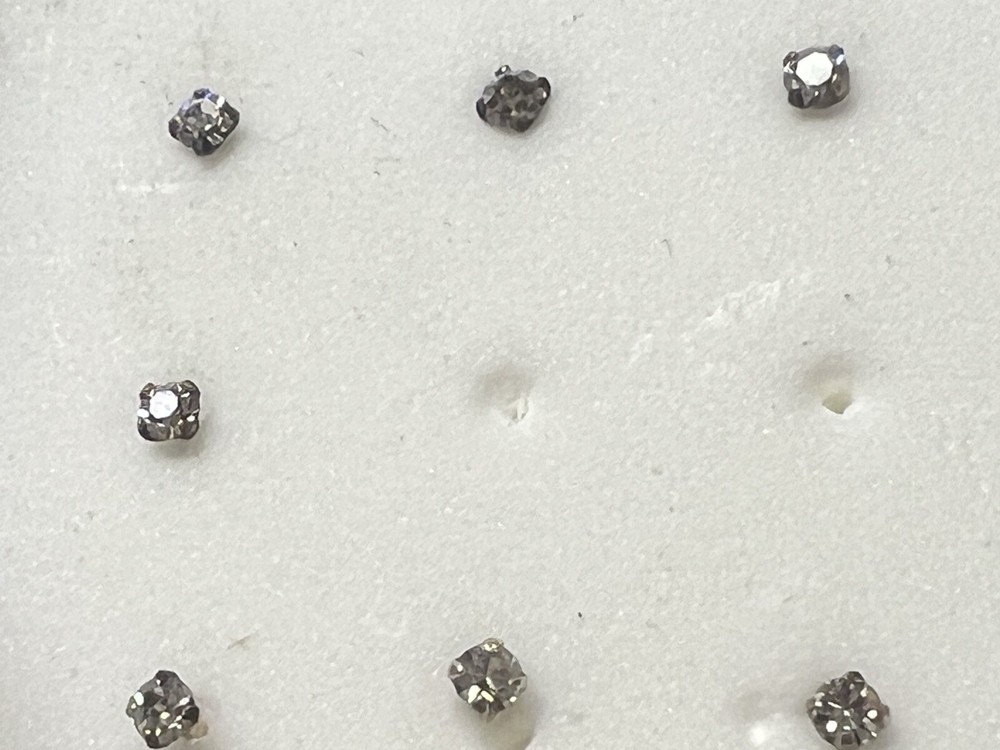 .925 Sterling Silver Nose Studs, (Small Tiny ) ~