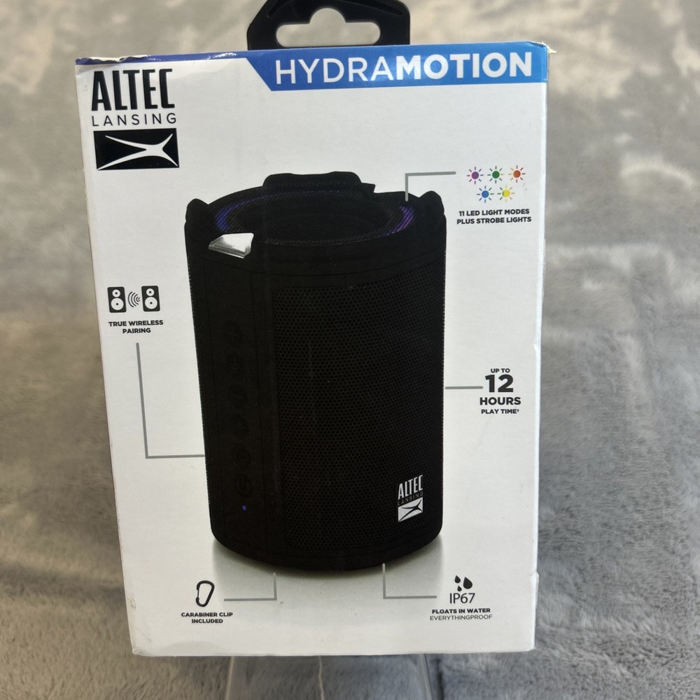 Altec Lansing - HydraMotion Wireless Bluetooth Speaker- LED & Strobe Light