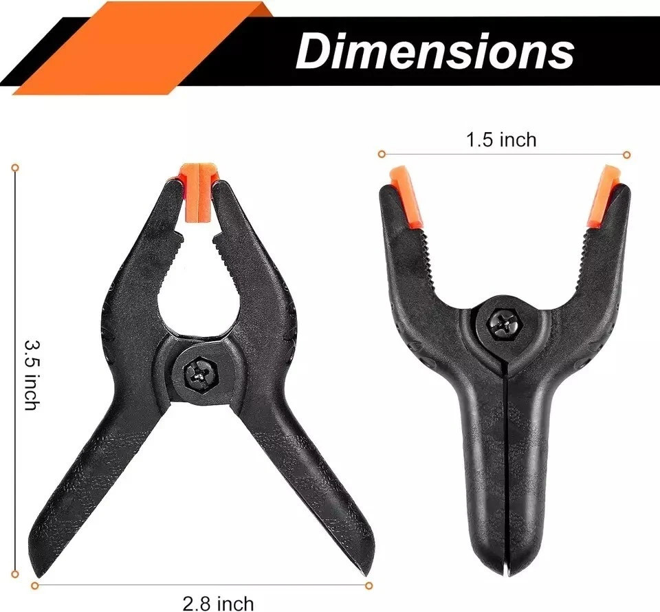 20 Packs Spring Clamps, 3.5 Inch Spring Clamps Heavy Duty for Crafts and Profess