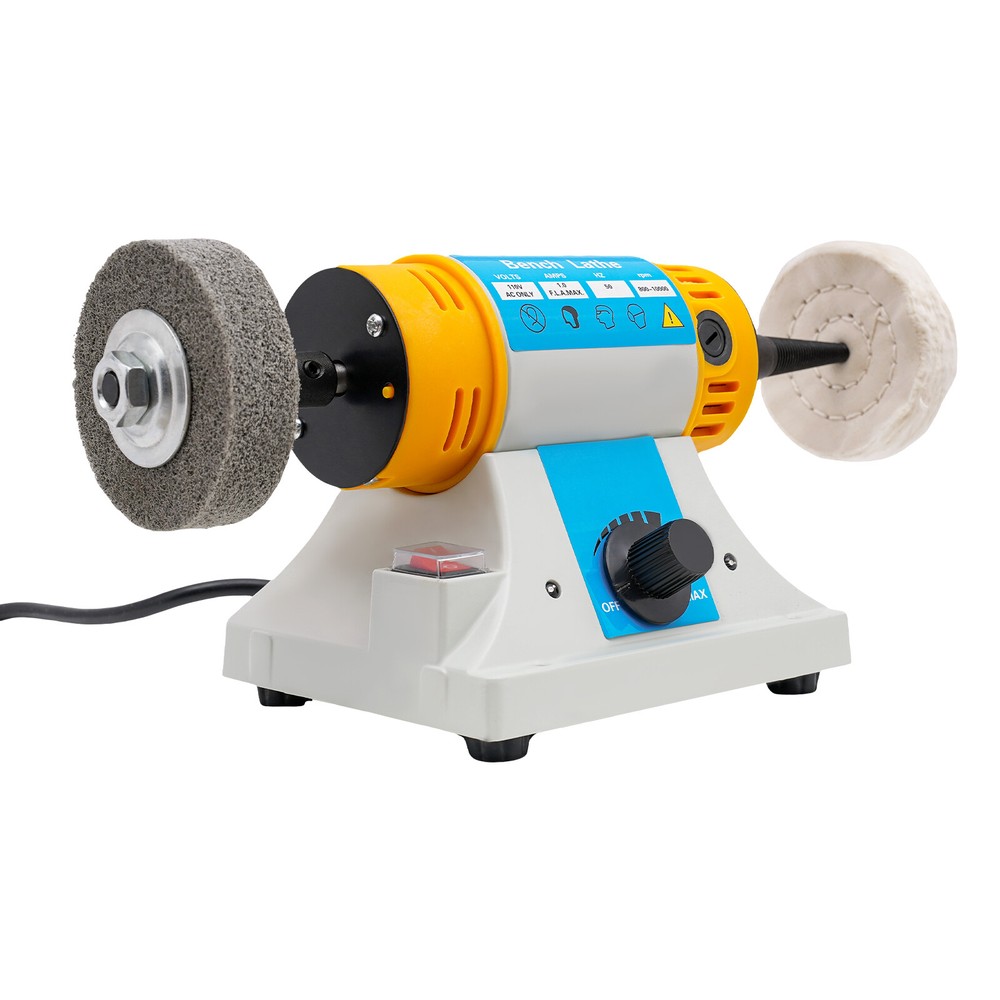 320W Jewelry Polisher Adjustable Variable Speed Grinder Bench Buffer Polisher
