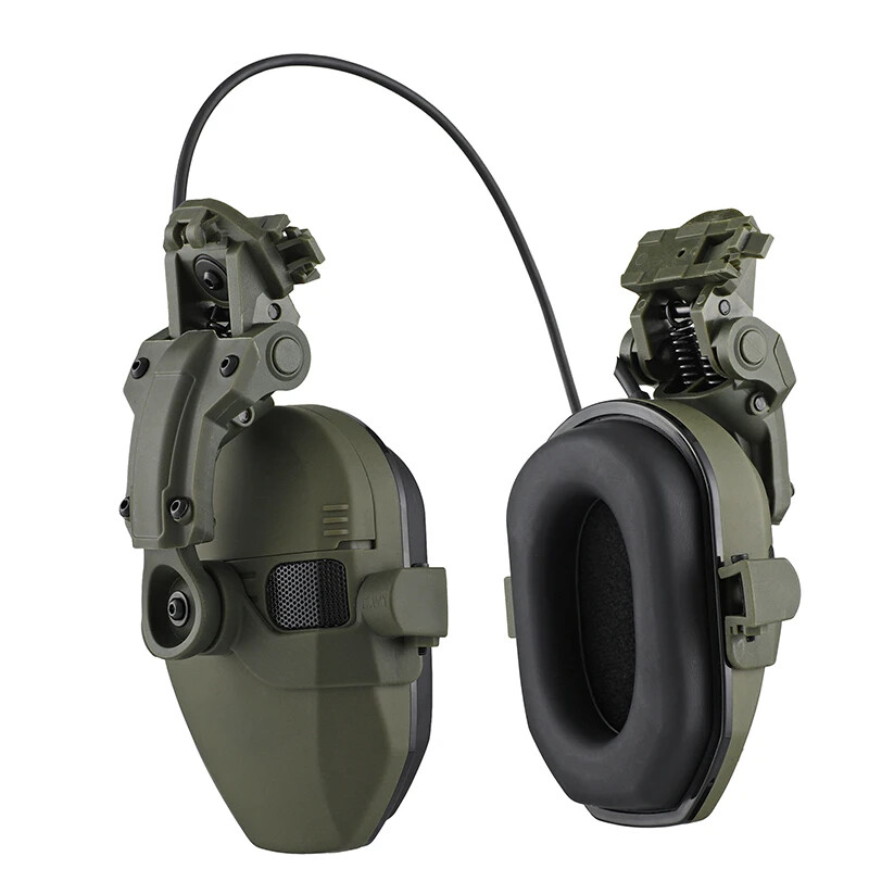 Electronic Headset Helmet Mounted Version Noise Reduction Tactical Protection