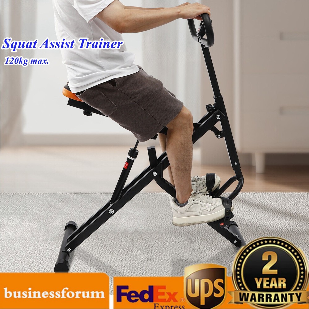 Squat Machine for Home Gym Squat Rowing Machine for Glute Trainer LCD Display~