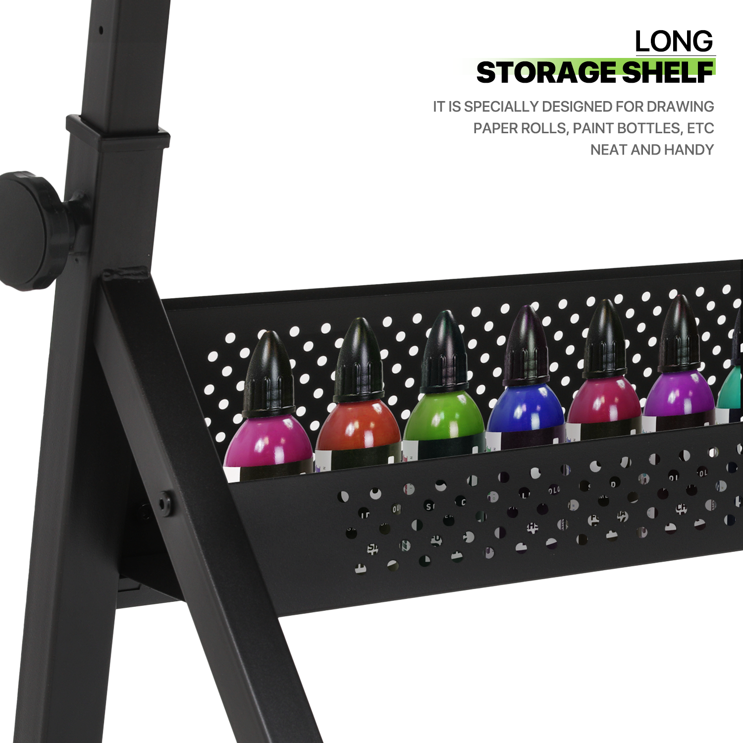 53" Drafting Table Adjustable Tempered Glass Craft Drawing Work Station w/Stool