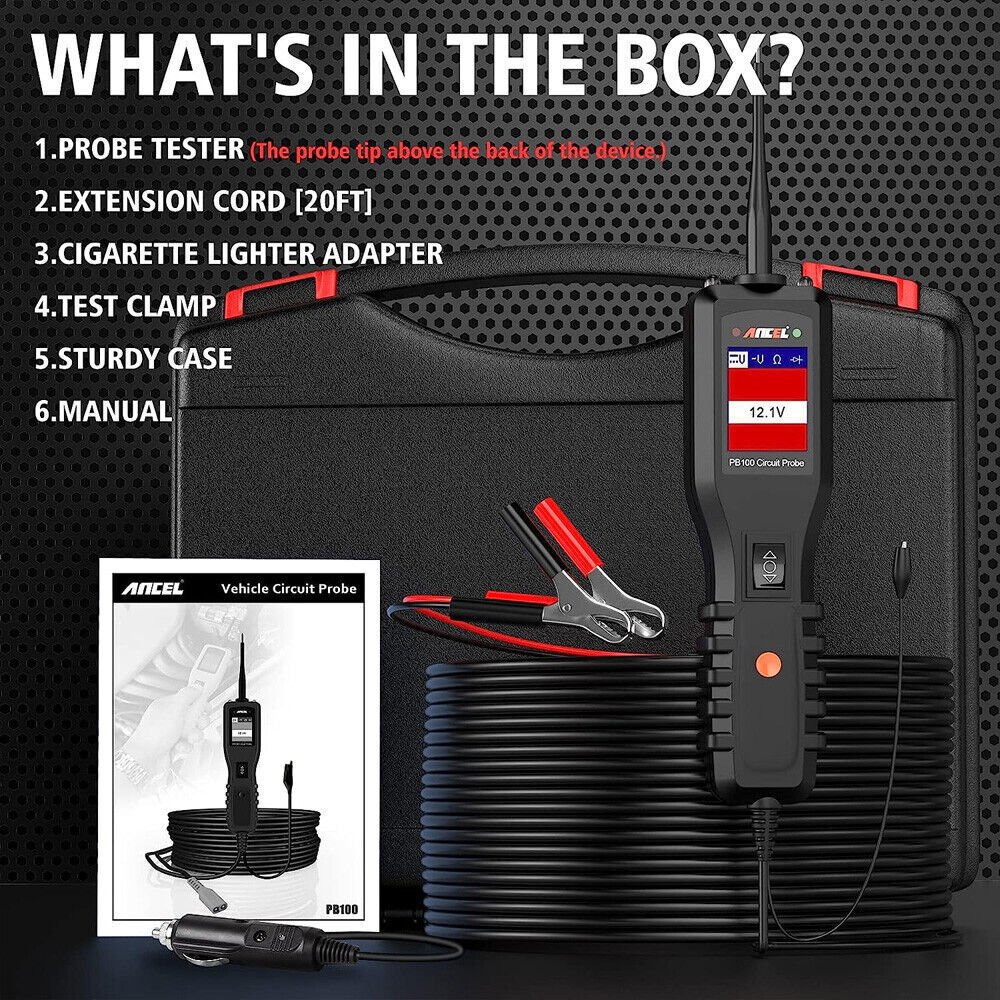 ANCEL PB100 Circuit Tester PowerScan Electrical System Diagnostic Tool 12V & 24V