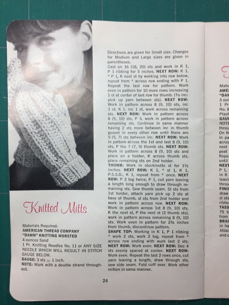 VINTAGE 1960s Sweaters & Things Knitting patterns American Thread Co Bk 182