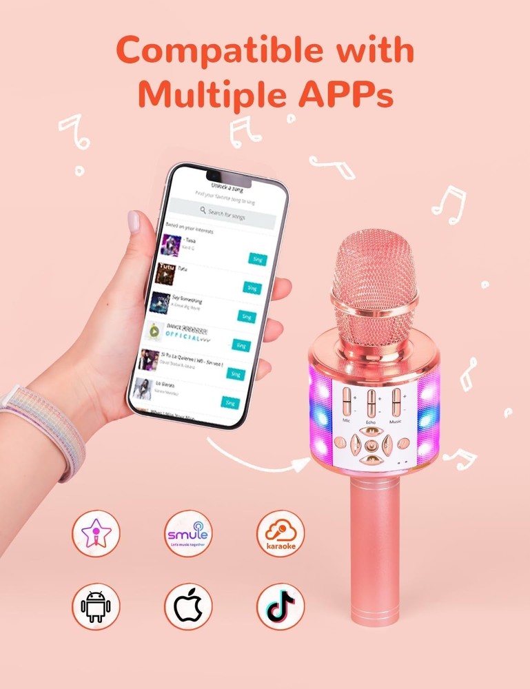 Multi-Functional Karaoke Microphone: Singing, Recording & Party Fun for Everyone