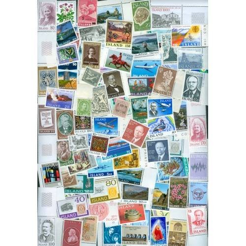 Iceland. Lot 100 Different Mnh. Mostly Modern Issues.