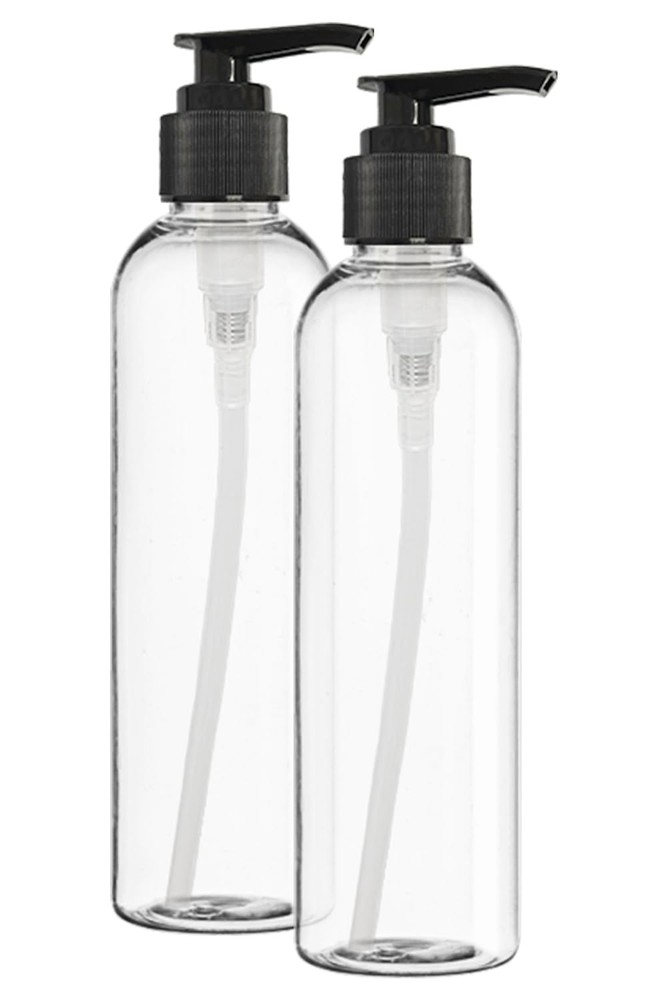 8 oz Clear Plastic Pump Bottles - Refillable Containers for Shampoo Lotion 2