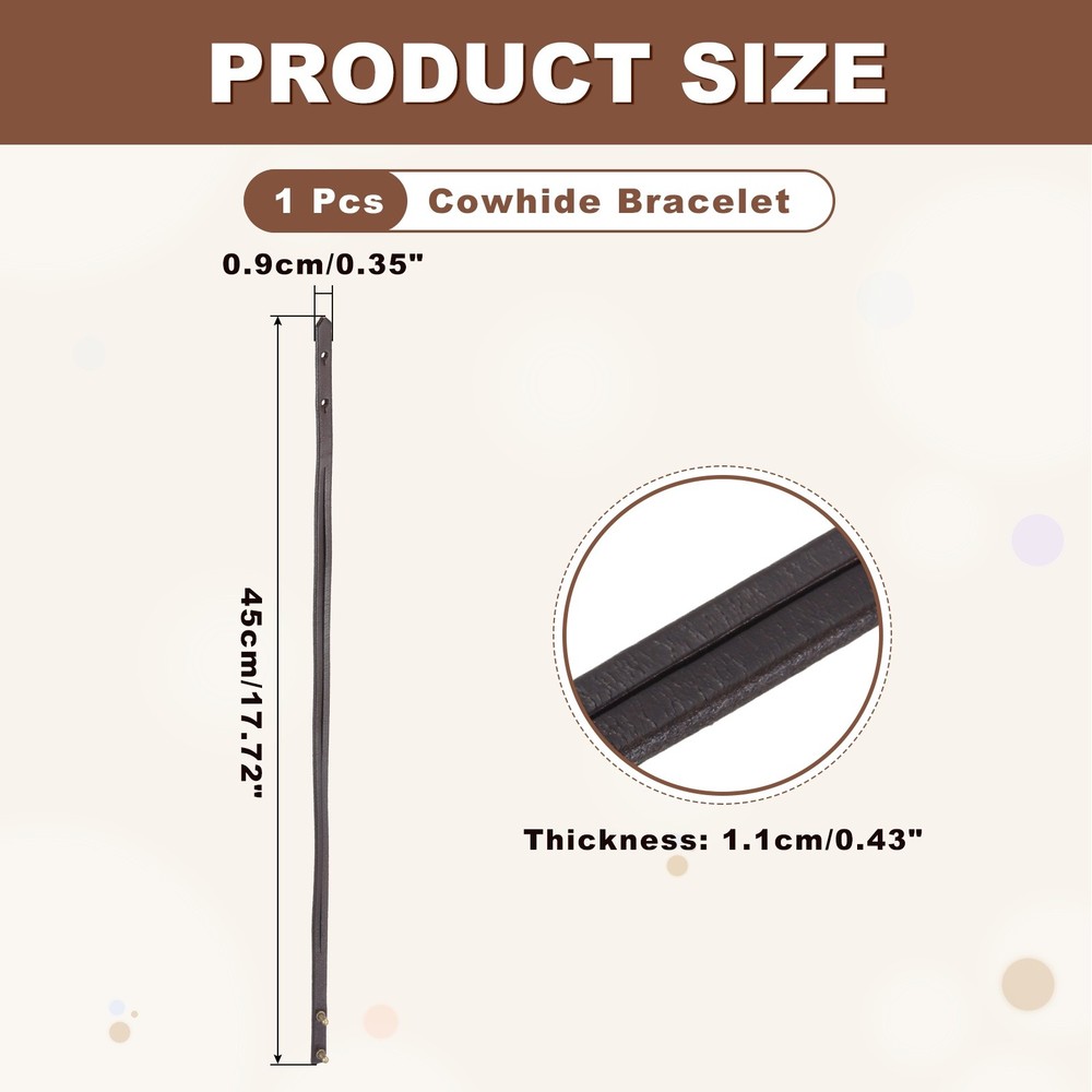 Plain Leather Bracelets Buckle Bangle,Brown Wrap Bracelet Bracelets
