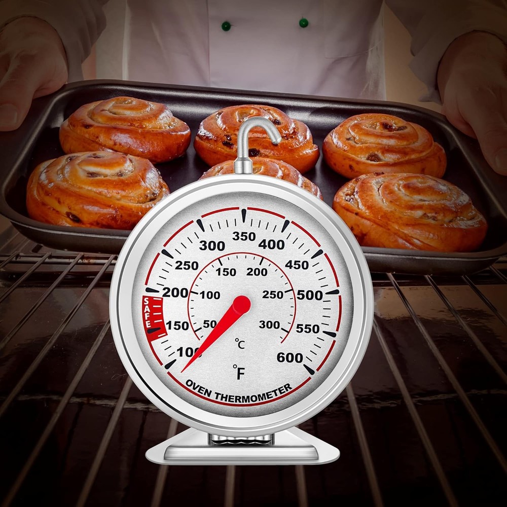 Extra Large 3" Oven Thermometer with Easy-Read Dial | Accurate Oven Temperature