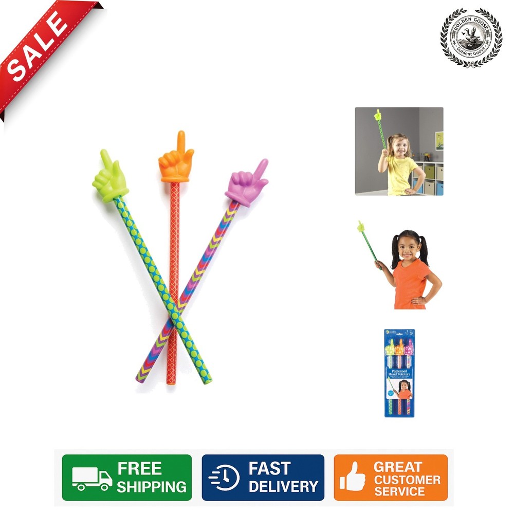 Learning Resources Patterned Hand Pointers - Perfect for Classroom Participation