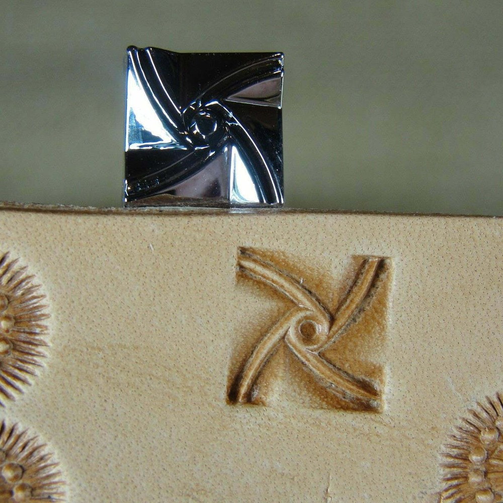 Leather Stamping Tool - E685-S Small Crazy Legs Geometric Stamp