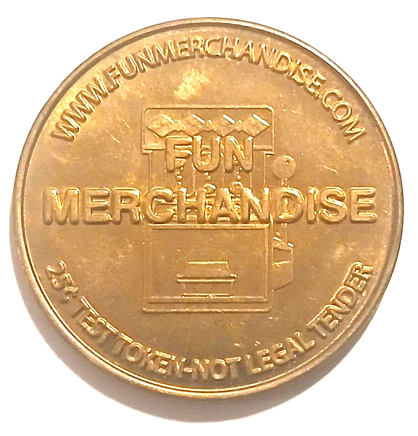 Fun Merchandise Advertising Token Slots Arcade Jukeboxes Brass .9375"
