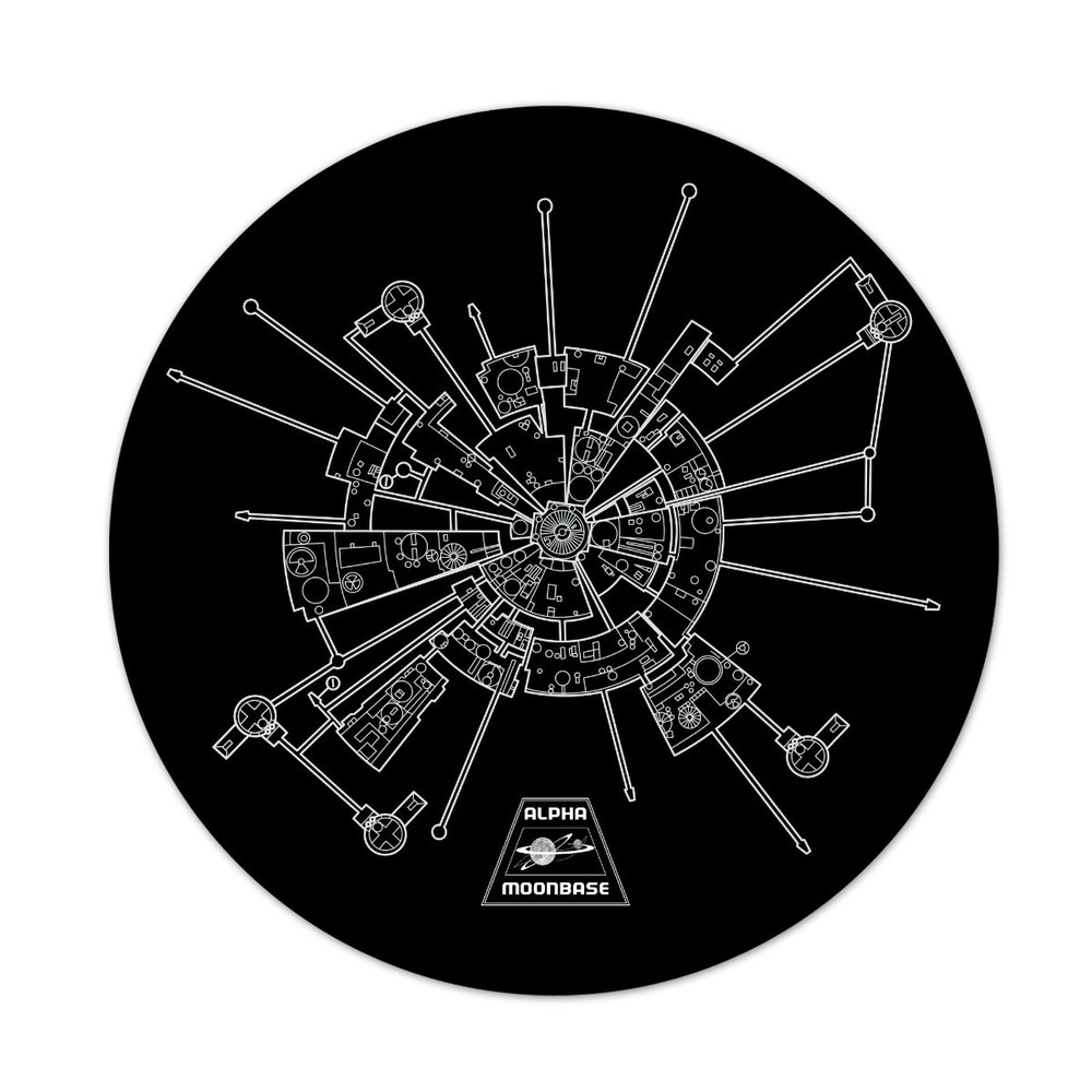 Space 1999 Moonbase Alpha 7.5 Round Mouse Pad 1/4 Thick