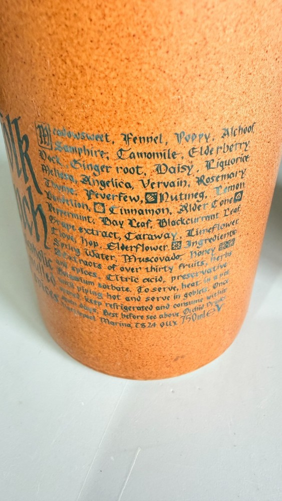 Norfolk Punch stoneware bottles x2