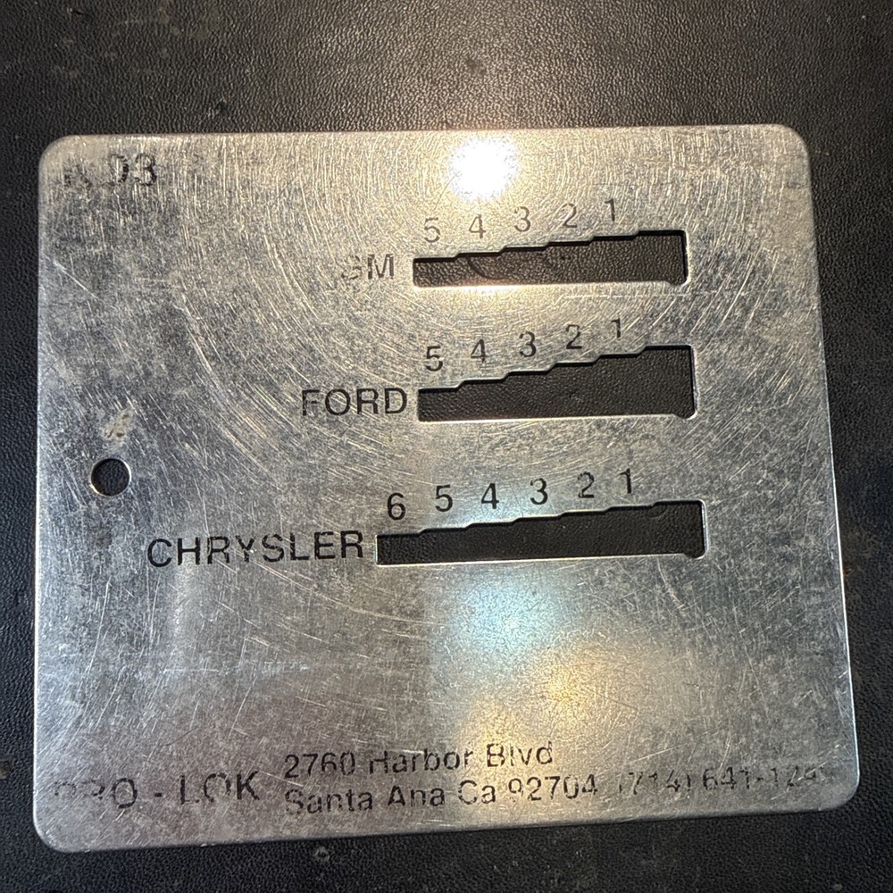 Pro-Lok Pin Key Decoder - Model: KD03 - GM - FORD - CHRYSLER