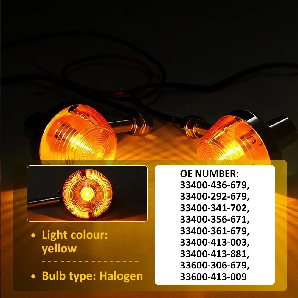 Turn Signal Blinker Light Amber indicator Blinker For Honda MT125 Elsinore 74-76